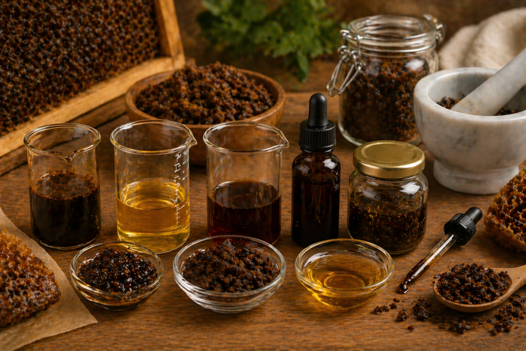 طرق استخلاص العكبر (البروبوليس)