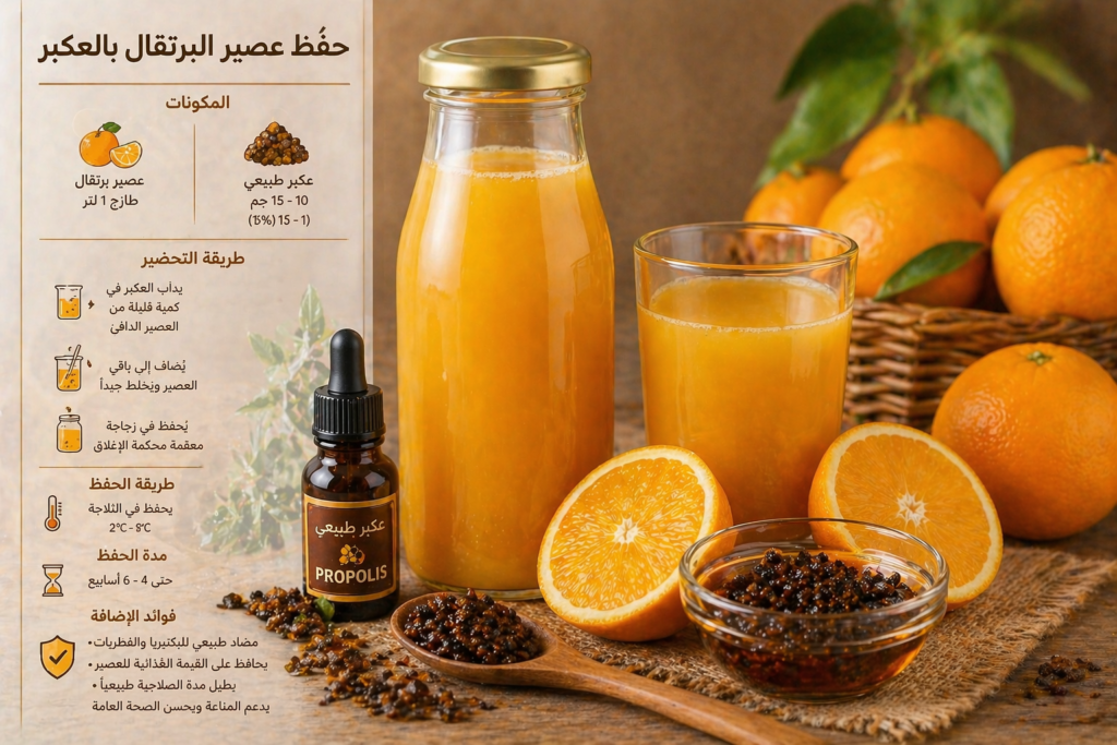 حفظ العصير بالعكبر