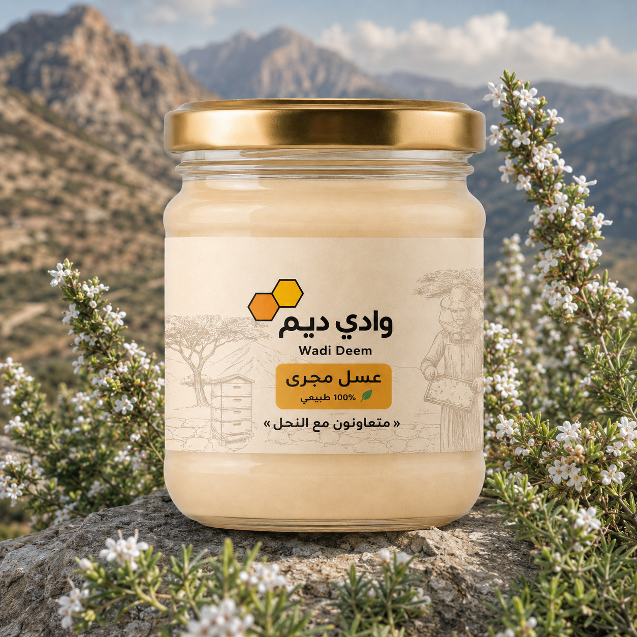 لون عسل المجرى الطبيعي بعد التبلور
